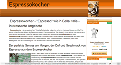 Desktop Screenshot of espressokocher.eu